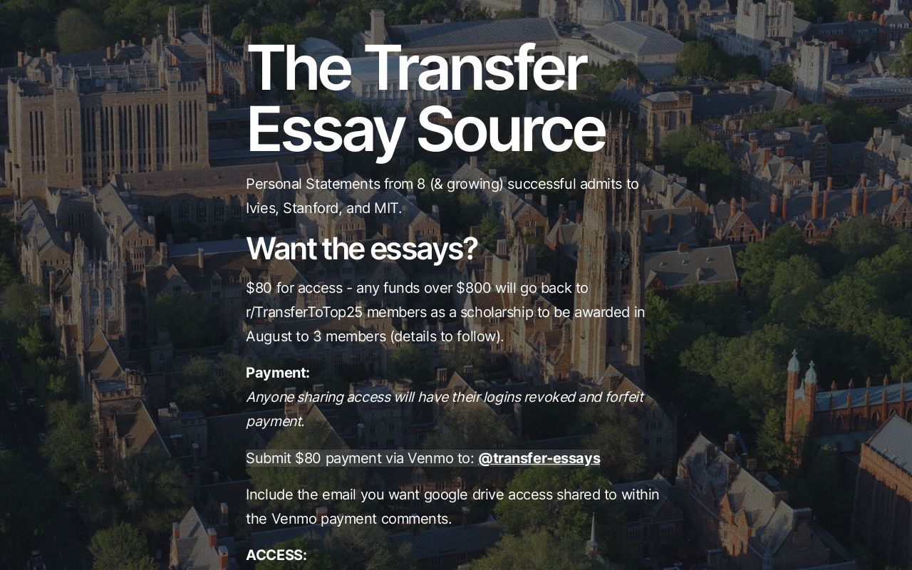 uf transfer essays